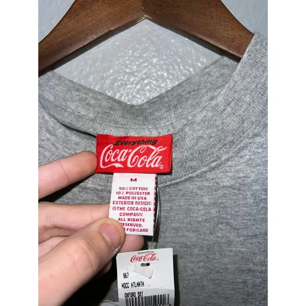 Vintage Coca-Cola Shirt World of Coke Atlanta Gray NWT Tee VTG M Medium